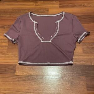 TWO SHEIN TOPS. Purple and Blue. NEVER WORN BEFORE.